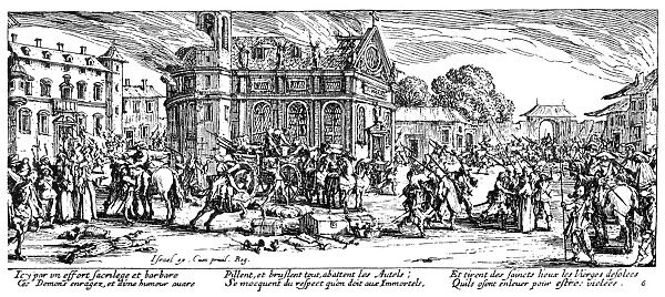 THIRTY YEARs WAR, 1633. Plate 6 from Jacques Callots Les miseres et les malheurs de la guerre