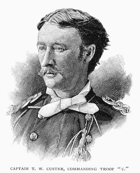 THOMAS CUSTER (1845-1876). American army officer; brother of George Armstrong Custer. Line engraving, 19th century