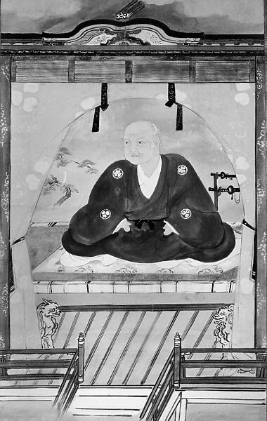TOKUGAWA IEYASU (1543-1616). First Tokugawa shogun. Painting, Edo period, at the Toshogu Shrine