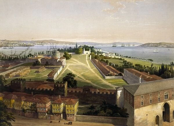 TURKEY: ISTANBUL, 1852. View of Istanbul (Constantinople) showing the Hagia Eirene