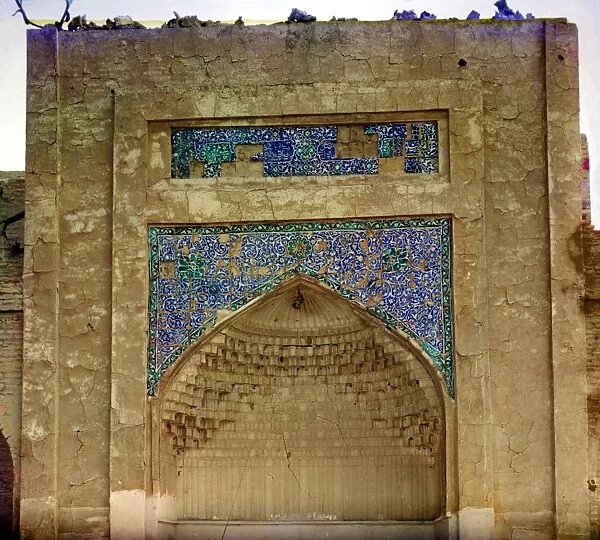 UZBEKISTAN: TOMB, 1911. A view of the gates of a royal tomb in Bogoeddin, Uzbekistan