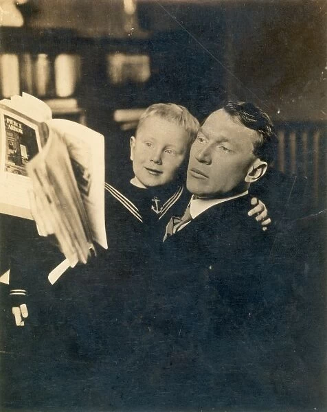 VACHEL LINDSAY (1879-1931). American poet. With a nephew, 1919