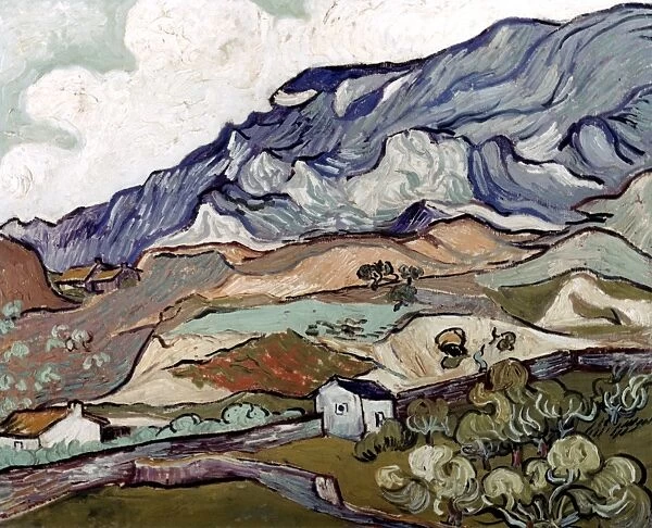 VAN GOGH: LANDSCAPE, 1890. Vincent Van Gogh: Mountainous landscape near St Remy. Canvas, April-May 1890