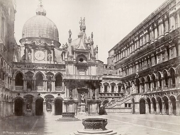 VENICE: PALAZZO DUCALE. The courtyard at the Palazzo Ducale in Venice, Italy. Photograph
