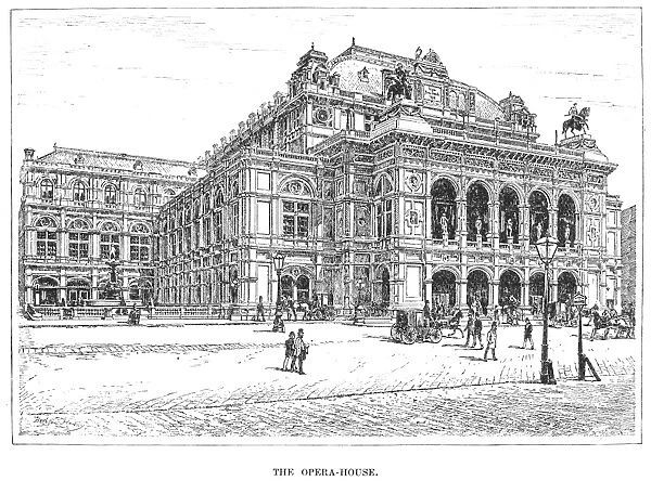 VIENNA: OPERA HOUSE, 1889. The State Opera House in Vienna, Austria. Line engraving, 1889