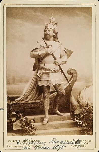 WAGNER: LOHENGRIN, 1895. Original cabinet photograph of an unidentified singer