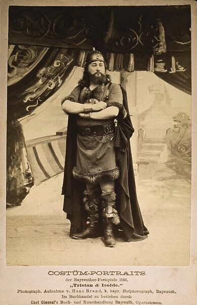 WAGNER: TRISTAN, 1886. Original cabinet photograph of Tristan from the 1886 production