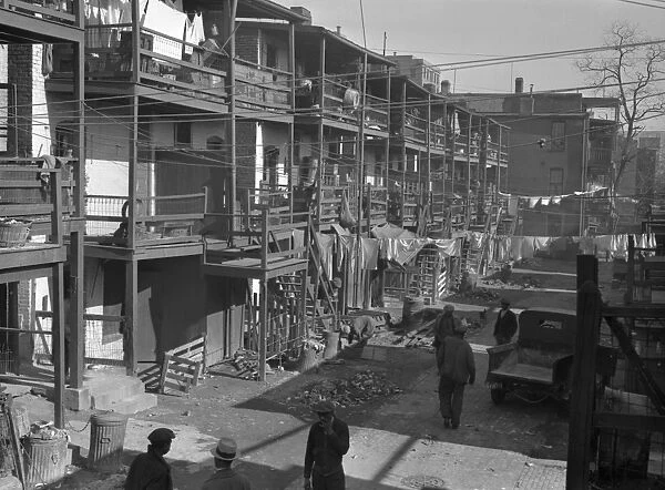 WASHINGTON SLUM, 1935. The slum district of Washington, D. C. Photographed by Carl Mydans in November, 1935