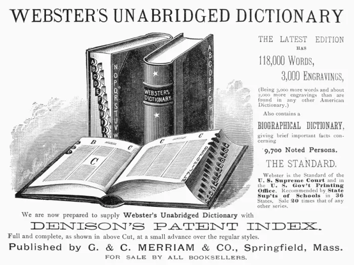Framed Print : Print of Webster's Dictionary, 1883 edition Framed Print : Print of Webster's Dictionary, 1883 edition