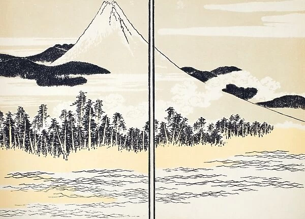 Woodblock print from the Manga of Katsushika Hokusai, 1816