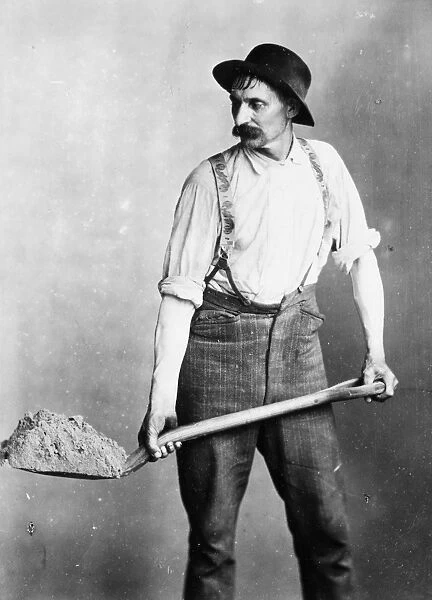 WORKMAN, 1891. A laborer. Photograph, American