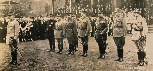 WORLD WAR I: ALLIED FORCES. From left, General Henri Philippe Petain, French commander