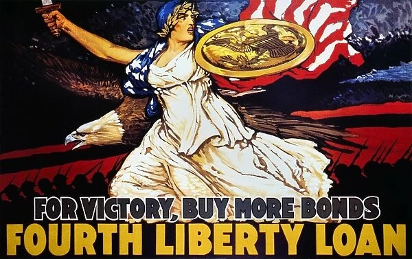 WORLD WAR I: LIBERTY LOAN. For Victory, Buy More Bonds. American World War I Liberty Loan poster