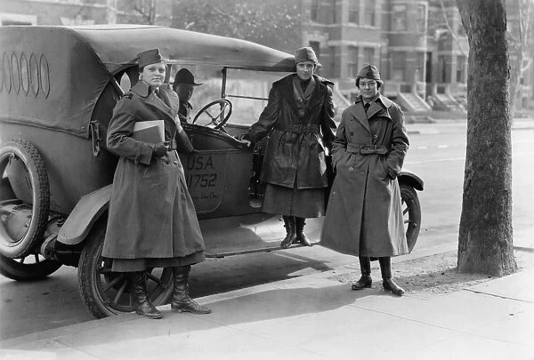 WORLD WAR I: WOMEN, c1919. Three women communication workers of the U