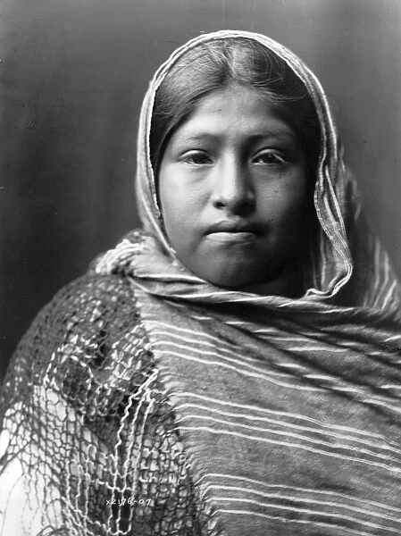 YAQUI GIRL, c1907. Portrait of a Yaqui girl. Photograph by Edward S. Curtis, c1907