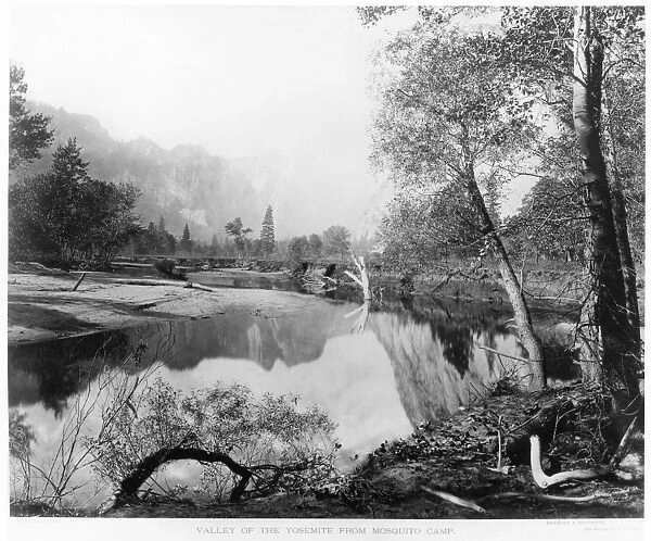 YOSEMITE VALLEY, 1872. A view of the Yosemite Valley in California, from Mosquito Camp