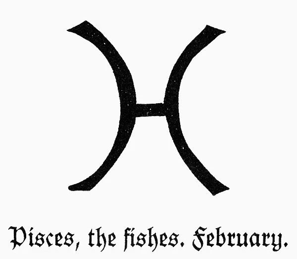 ZODIAC: PISCES. Zodiacal symbol for Pisces