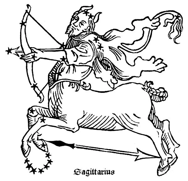 ZODIAC: SAGITTARIUS, 1482. Sagittarius, the archer