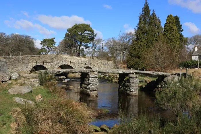 Framed Print : Postbridge Devon Print: Two Bridges over the East Dart River Framed Print : Postbridge Devon Print: Two Bridges over the East Dart River