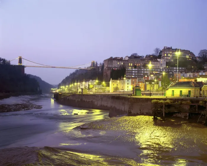 Framed Print : Bristol Low Tide Print at Night Framed Print : Bristol Low Tide Print at Night