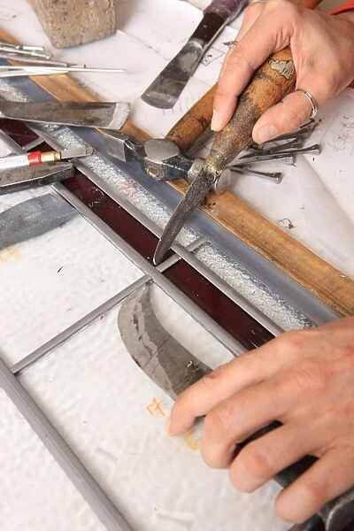 Glass. Tools used by Sophie Lister Husaain Stained Glass Artist