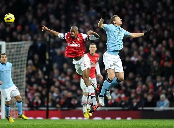Abou Diaby (Arsenal) Edin Dzeko (Man City). Arsenal 0: 2 Manchester City. Barclays Premier League