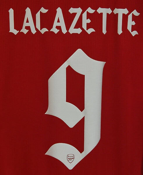 Arsenal: Lacazette's Shirt in Emirates Changing Room Ahead of Arsenal v AFC Wimbledon (Carabao Cup 2021-22)