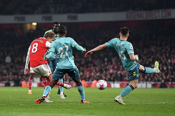 Arsenal's Martin Odegaard Scores Second Goal Against Southampton in 2022-23 Premier League