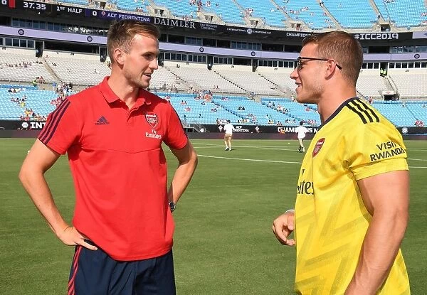 Arsenal's Rob Holding Meets NFL Star Christian McCaffrey at 2019 International Champions Cup in Charlotte
