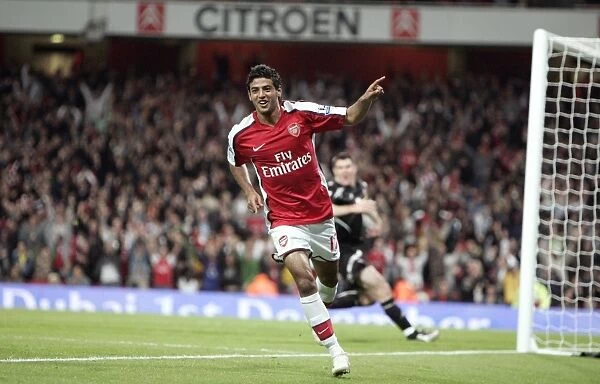 Carlos Vela's Triumph: Arsenal's Third Goal in 6:0 Victory Over Sheffield United (Carling Cup 3rd Round, Emirates Stadium, 23 / 9 / 08)