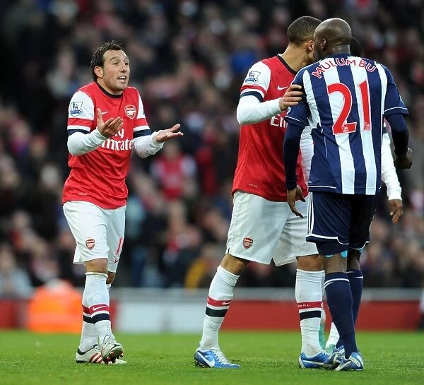 Santi Cazorla and Youssouf Mulumbu: A Moment of Respite Amidst the Arsenal v West Bromwich Albion Rivalry (2012-13)