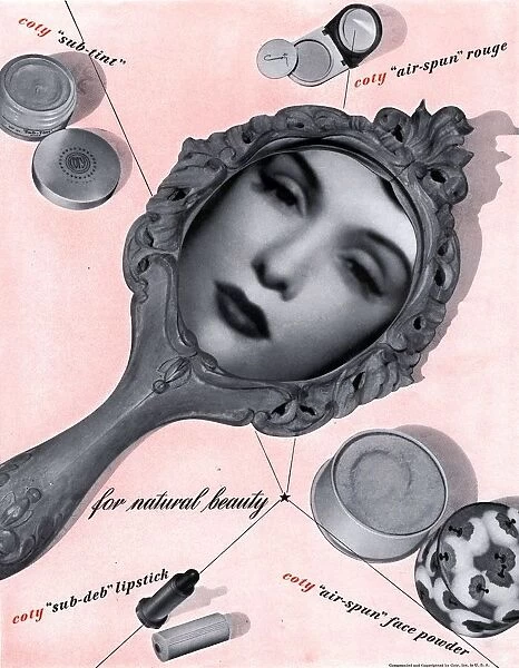 1950s USA art surreal surrealism mirrors powder lipsticks lipstick to for