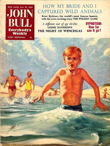 John Bull 1950s UK holidays swimming beaches seaside sea taking the plunge magazines