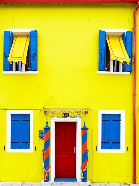 The colourful Cimbal Gallery on the island of Burano near Venice