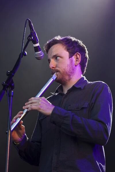 James Duncan Mackenzie of the Julie Fowlis Band playing at Oban Live in Scotland