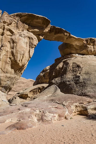 A rock arch at Wadi Rum, Jordan