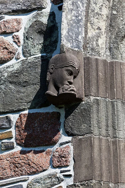 A stone carving at Iona Abbey, Scotland