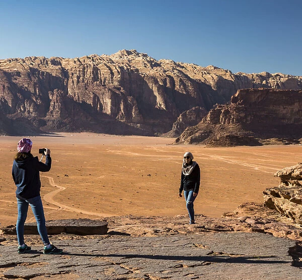 Visitors at Wadi Rum, Jordan