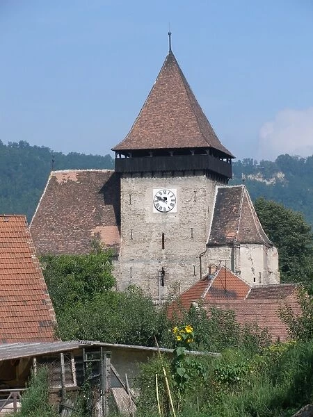 Medieval fortified church, Axente Sever, Sibiu, Romania