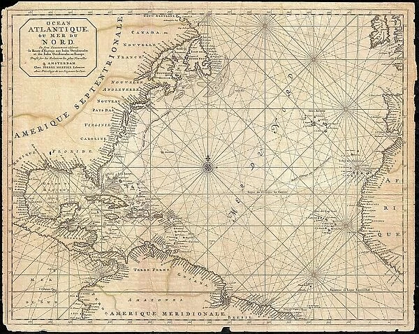 1683 Mortier Map Of North America The West Indies
