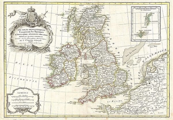 1771 Zannoni Map Of The British Isles England