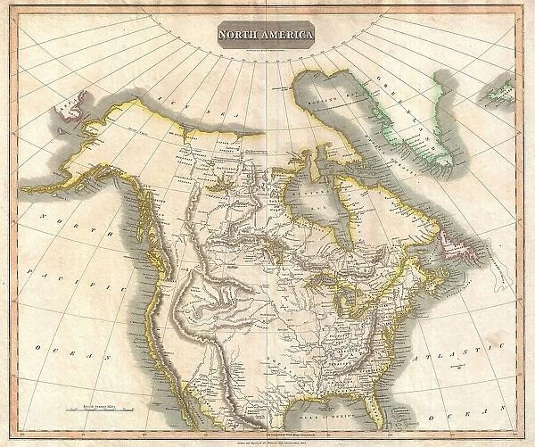 1814 Thomson Map Of North America John Thomson
