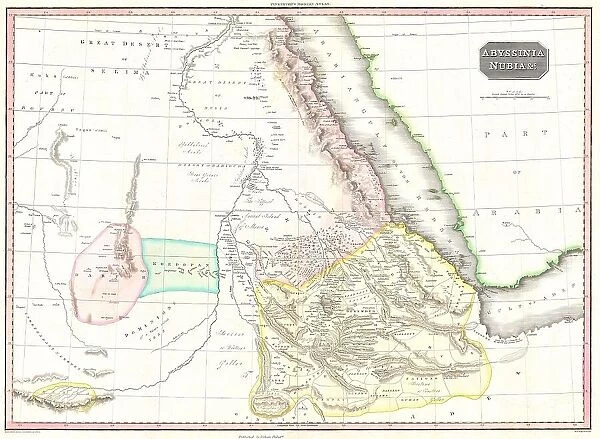 1818 Pinkerton Map Of Abyssinia Ethiopia Sudan And Nubia