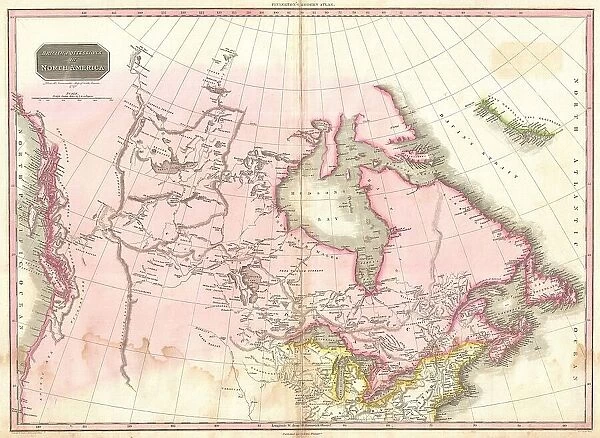 1818 Pinkerton Map Of British North America Or Canada
