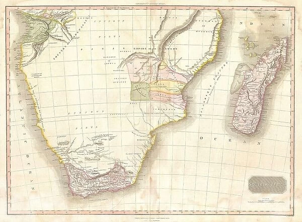 1818 Pinkerton Map Of Southern Africa Congo Monomotapa