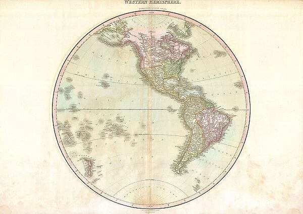 1818 Pinkerton Map Of The Western Hemisphere
