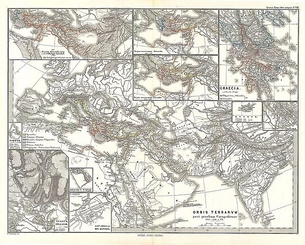 1865 Spruner Map Of The World After The Battle Of Corupedi