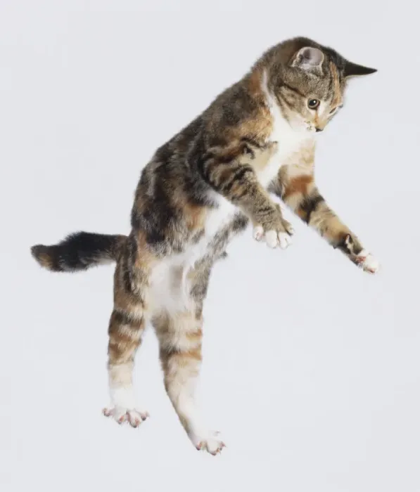 Framed Print : Cat Leaping Print - Front View Framed Print : Cat Leaping Print - Front View