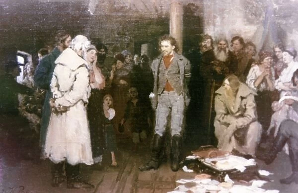 Arrest of a propagandist - painting by ilya repin