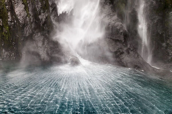 The base of Stirling Falls in Milford Sound, New Zealand n2